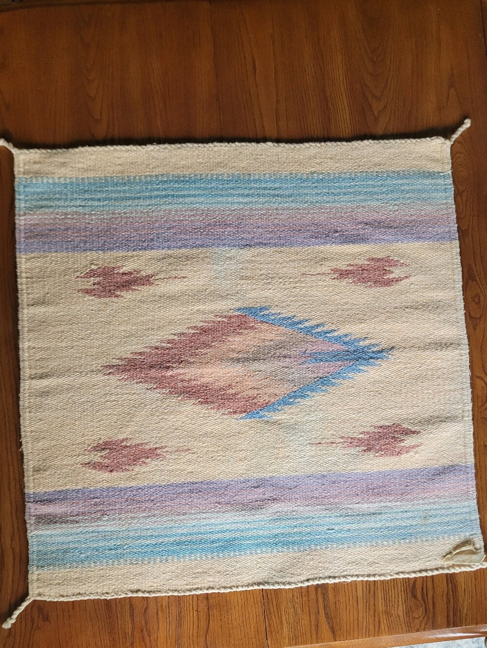 Handwoven "Chito" Diamond Accent Rug / Wall Hanging